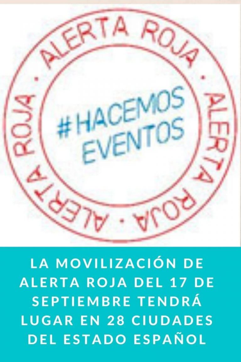 La movilización de Alerta Roja del 17 de septiembre tendrá lugar en 28 ciudades del Estado Español