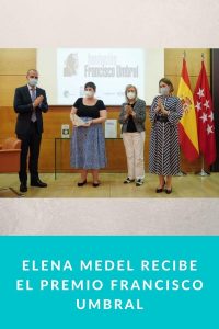 Elena Medel recibe el Premio Francisco Umbral