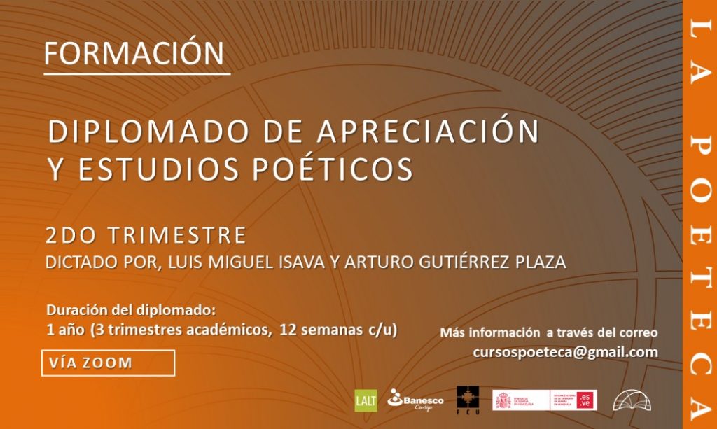 Flyer diplomado de apreciación y estudios poéticos