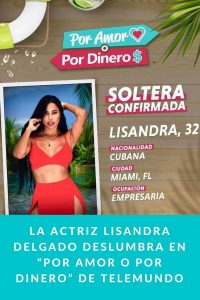 La actriz Lisandra Delgado deslumbra en “Por amor o por dinero” de Telemundo