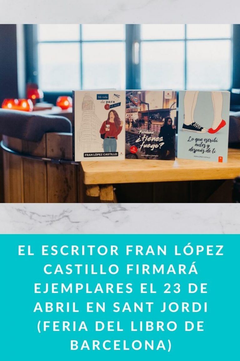 El escritor Fran López Castillo firmará ejemplares el 23 de abril en Sant Jordi (Feria del Libro de Barcelona)