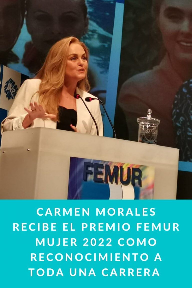 Carmen Morales recibe el Premio FEMUR Mujer 2022 como reconocimiento a toda una carrera que retomará en 2023