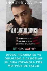 DIOGO PIÇARRA se ve obligado a cancelar su gira española por motivos de salud