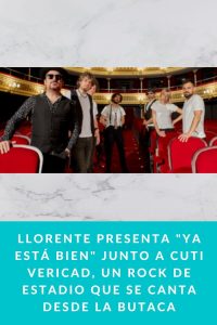 Llorente presenta "Ya está bien" junto a Cuti Vericad, un rock de estadio que se canta desde la butaca