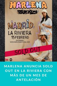 MARLENA anuncia SOLD OUT en LA RIVIERA con más de un mes de antelación