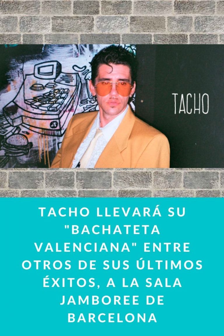 Tacho llevará su «Bachateta valenciana» entre otros de sus últimos éxitos, a la Sala Jamboree de Barcelona