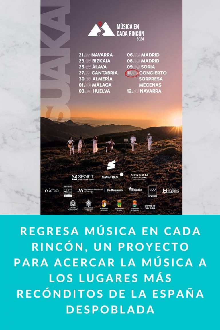 Regresa Música en Cada Rincón, un proyecto para acercar la música a los lugares más recónditos de la España despoblada