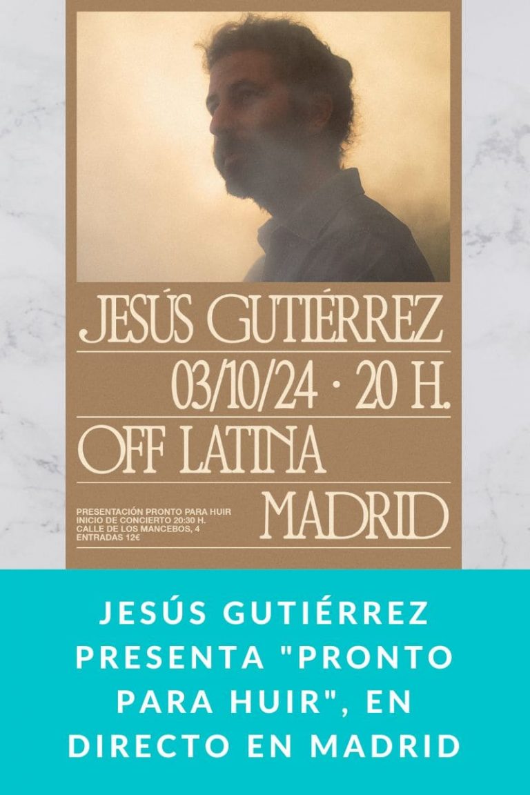 Jesús Gutiérrez presenta «Pronto para huir», en directo en Madrid