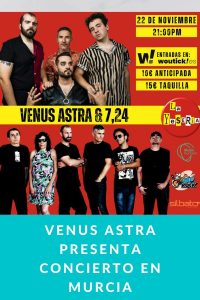 Venus Astra presenta concierto en Murcia