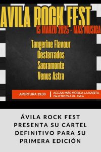 Ávila Rock Fest presenta su cartel definitivo para su primera edición
