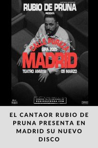 El cantaor RUBIO DE PRUNA presenta en MADRID su nuevo disco