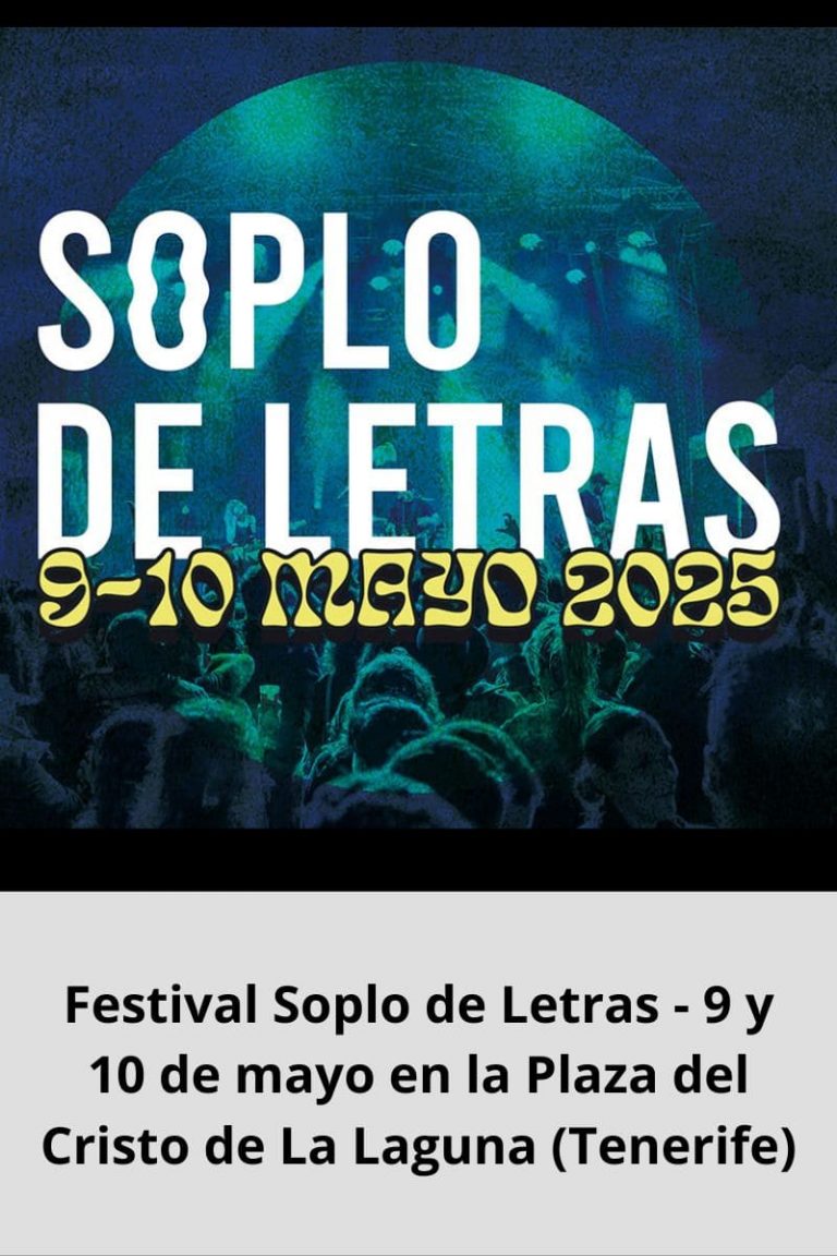 Festival Soplo de Letras – 9 y 10 de mayo en la Plaza del Cristo de La Laguna (Tenerife)