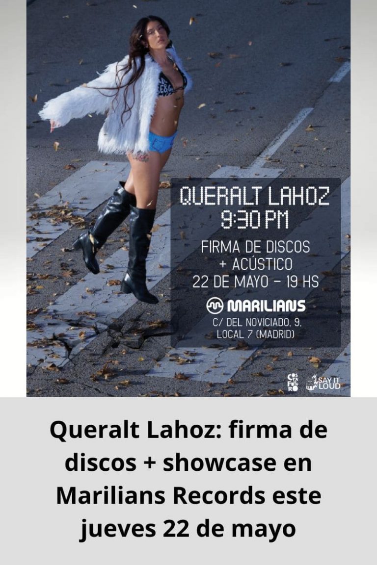 Queralt Lahoz: firma de discos + showcase en Marilians Records este jueves 22 de mayo