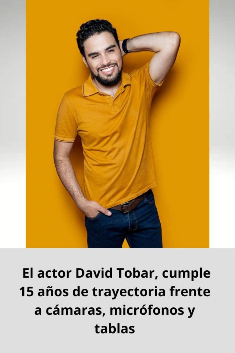  El actor David Tobar, cumple 15 años de trayectoria frente a cámaras, micrófonos y tablas