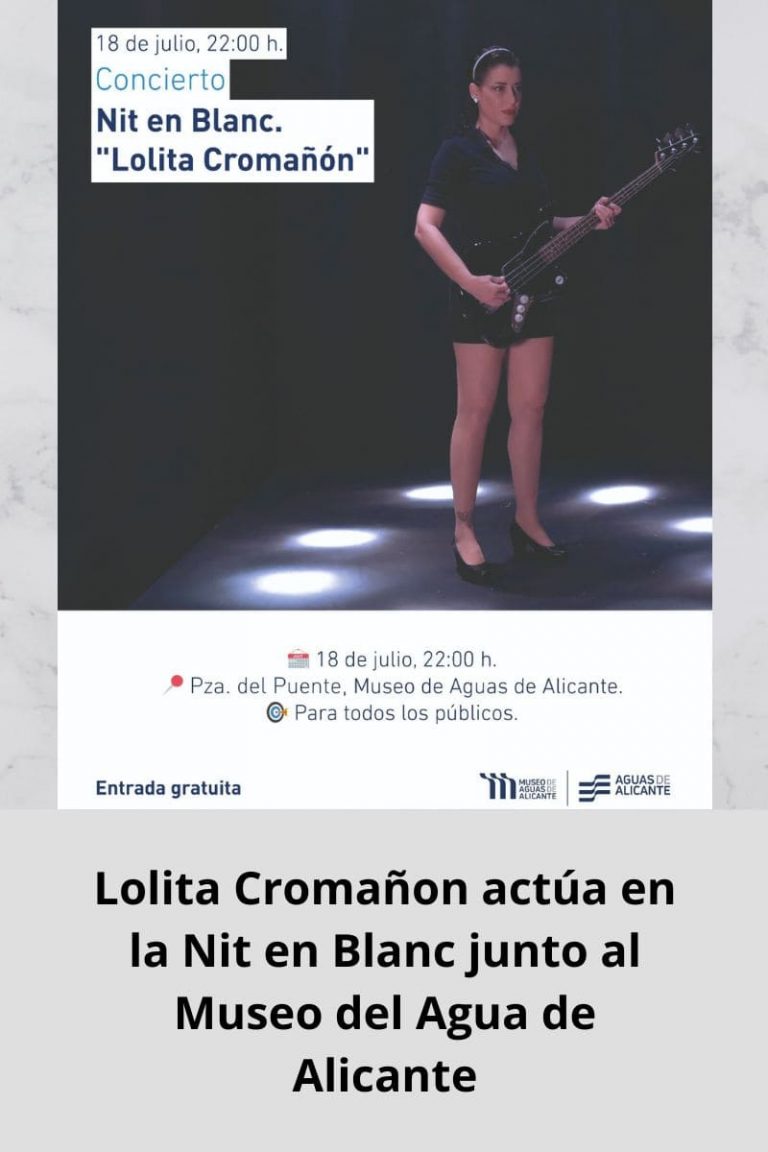 Lolita Cromañon actúa en la Nit en Blanc junto al Museo del Agua de Alicante