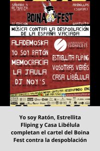 Yo soy Ratón, Estrellita Fliping y Casa Libélula completan el cartel del Boina Fest contra la despoblación