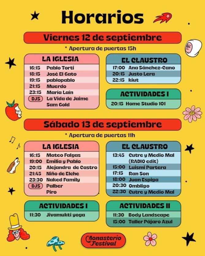 CARTEL ARTÍSTICO POR JORNADAS