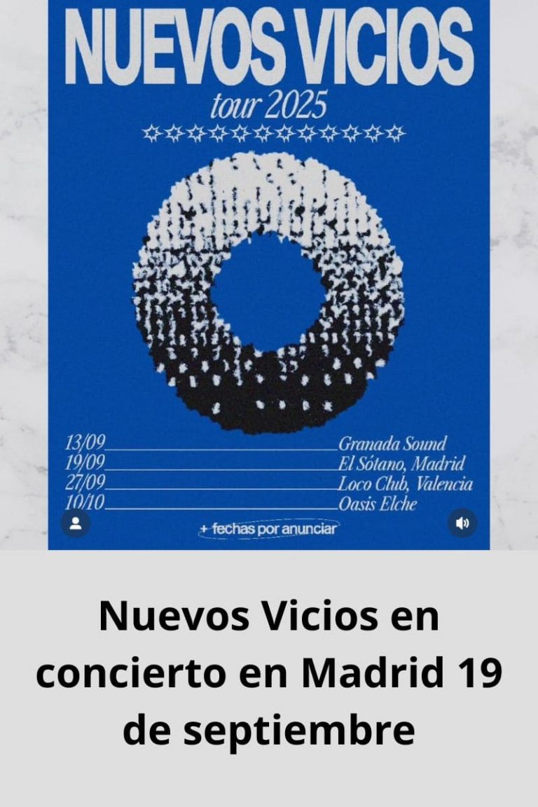 Nuevos Vicios en concierto en Madrid 19 de septiembre