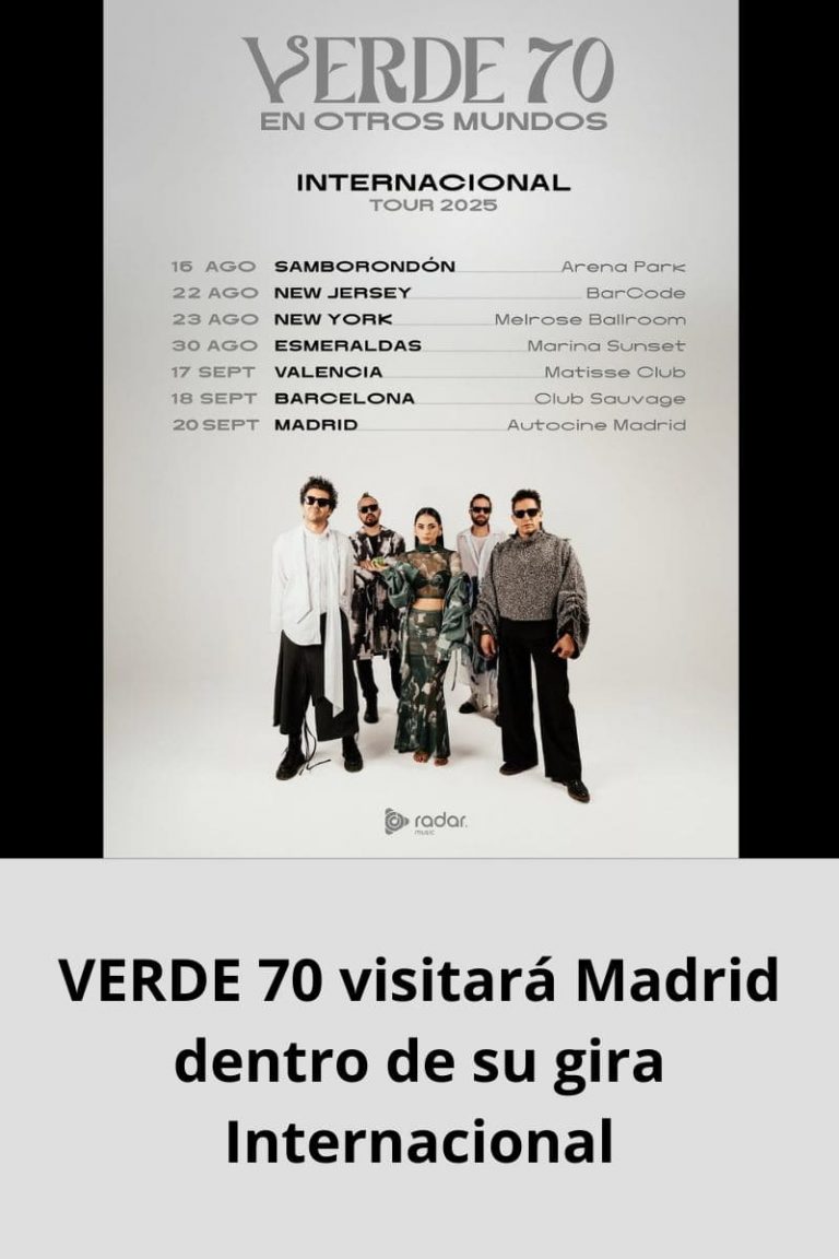 VERDE 70 visitará Madrid dentro de su gira Internacional