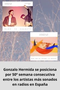 Gonzalo Hermida se posiciona por 50º semana consecutiva entre los artistas más sonados en radios en España