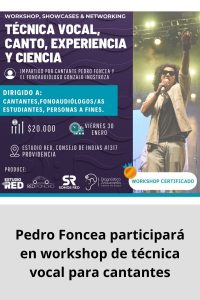 Pedro Foncea participará en workshop de técnica vocal para cantantes
