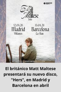 El británico Matt Maltese presentará su nuevo disco, Hers, en Madrid y Barcelona en abril