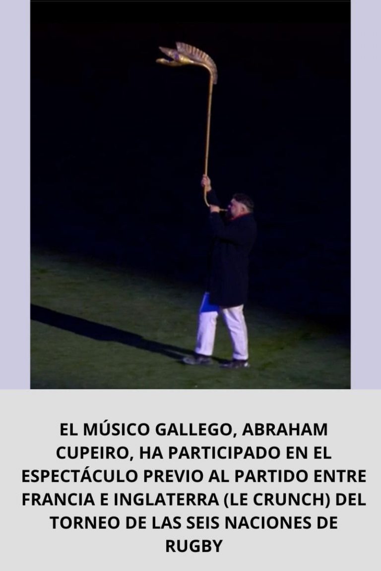 EL MÚSICO GALLEGO, ABRAHAM CUPEIRO, HA PARTICIPADO EN EL ESPECTÁCULO PREVIO AL PARTIDO ENTRE FRANCIA E INGLATERRA (LE CRUNCH) DEL TORNEO DE LAS SEIS NACIONES DE RUGBY