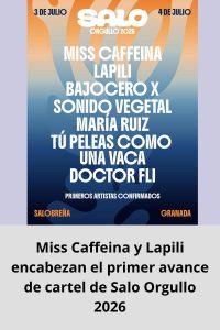 Miss Caffeina y Lapili encabezan el primer avance de cartel de Salo Orgullo 2026