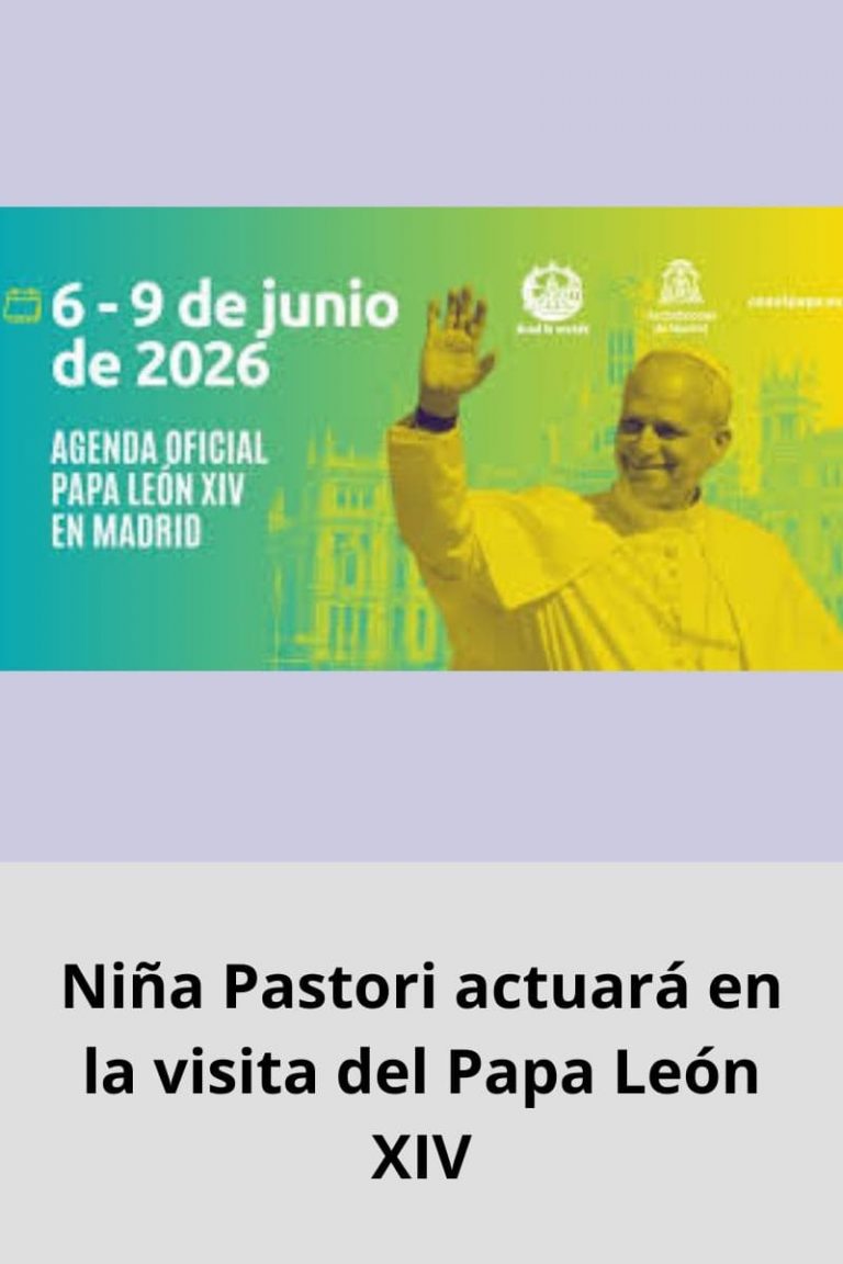 Niña Pastori actuará en la visita del Papa León XIV