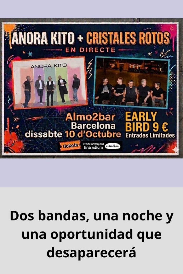 Dos bandas, una noche y una oportunidad que desaparecerá