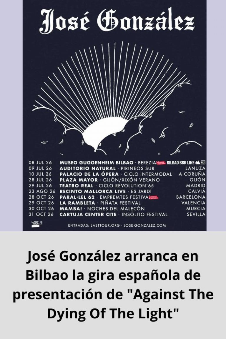 José González arranca en Bilbao la gira española de presentación de «Against The Dying Of The Light»