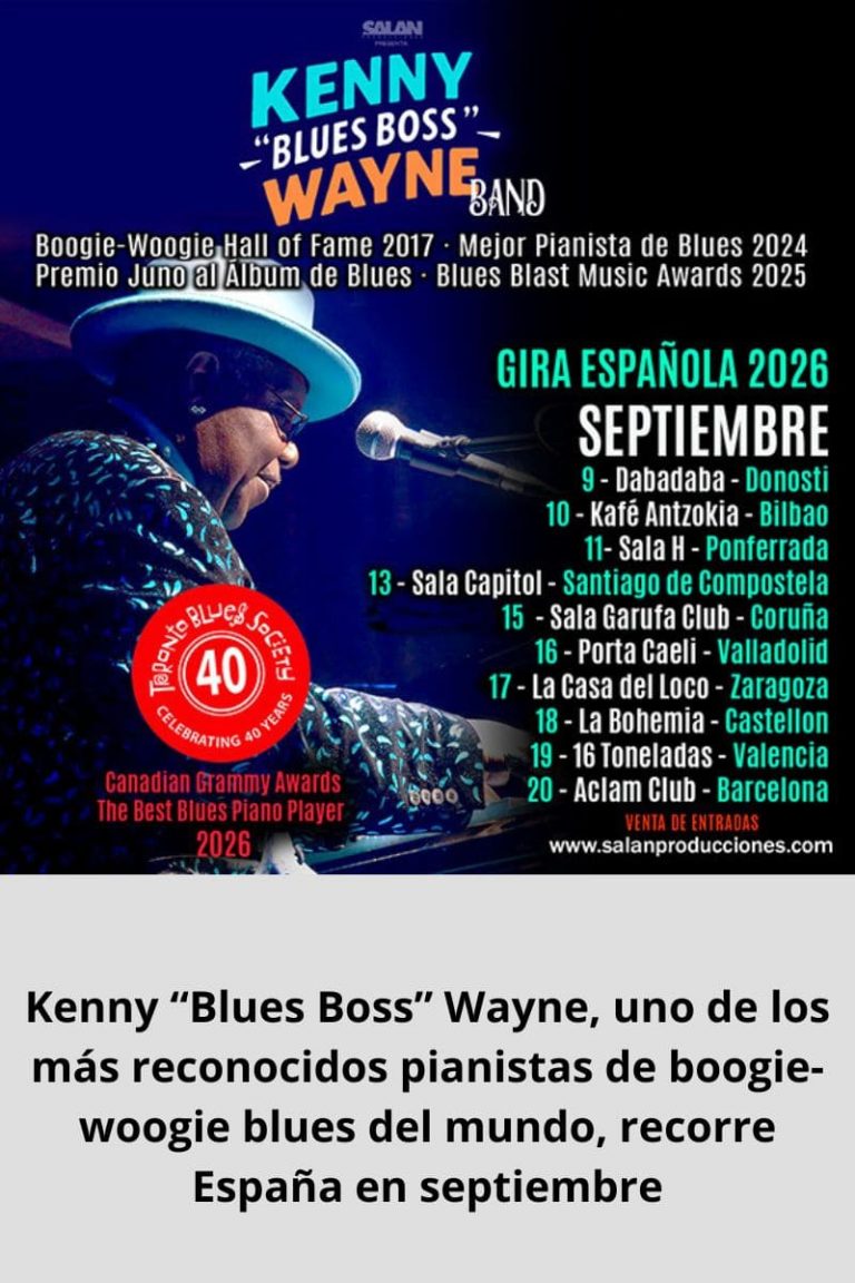 Kenny “Blues Boss” Wayne, uno de los más reconocidos pianistas de boogie-woogie blues del mundo, recorre España en septiembre